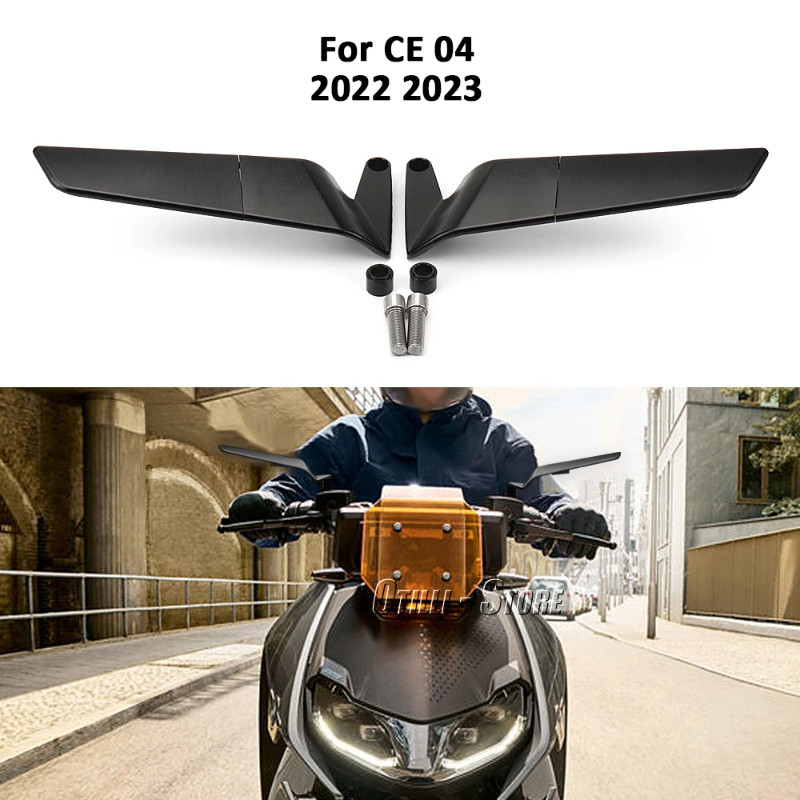 For BMW CE04 CE 04 ce04 2022 2023 New Motorcycle Accessories Mirrors Black Wind Wing Adjustable Rot