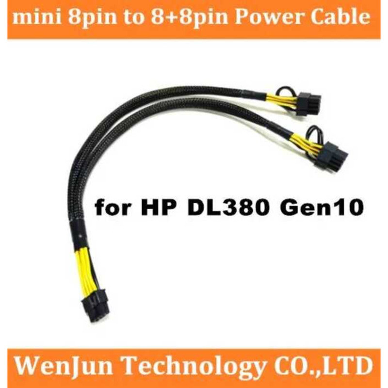 PSU สายไฟ คุณภาพสูงแบบมีปลอก ขนาดเล็ก 8 พิน ถึง 8 พิน+8 พิน PCI-E สำหรับ HP DL380 DL388 Gen10 และการ