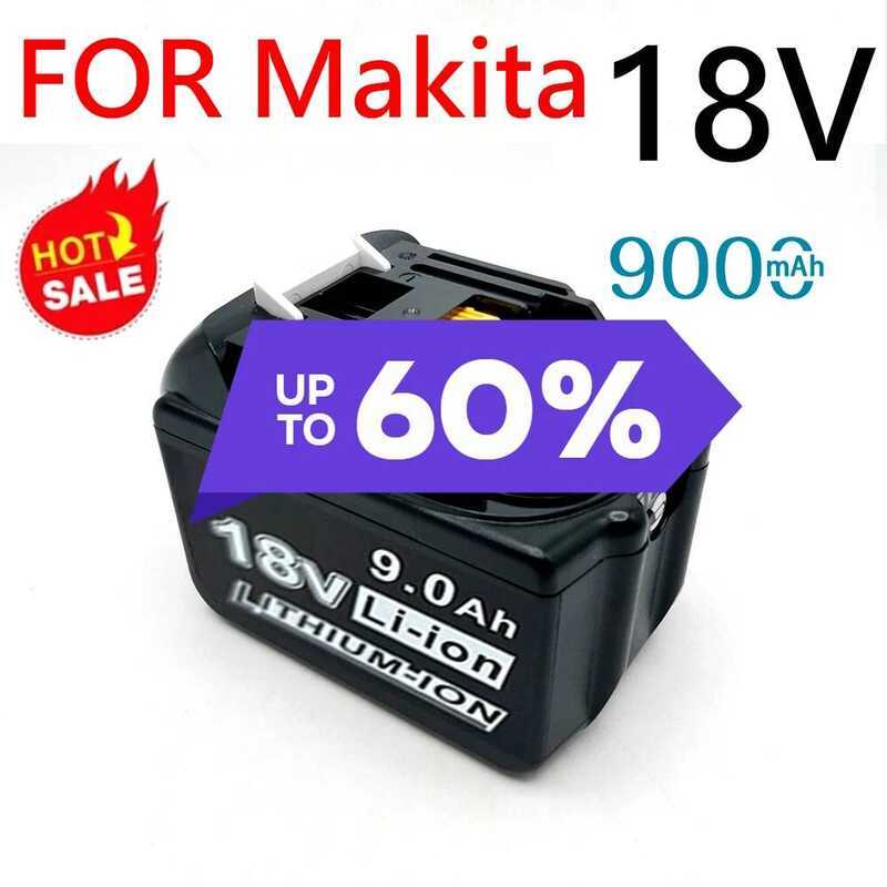 Makita แบตเตอรี่สำหรับ BL1850B Li-ion 18V 9000mAh BL1840B BL1860 BL1890 BL1815 BL1830 BL1835 แบตเตอร
