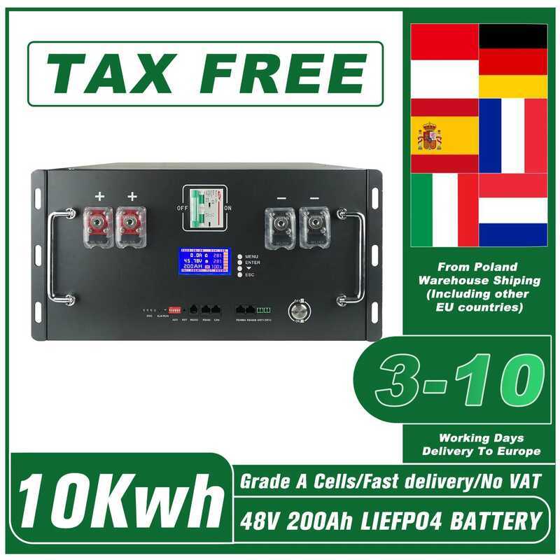 LiFePO4 แบตเตอรี่ลิเธียม 48V 200Ah 10Kwh 16S BMS 51.2V 100Ah 120Ah 300Ah ชุดแบตเตอรี่ลิเธียม 6000+ ร