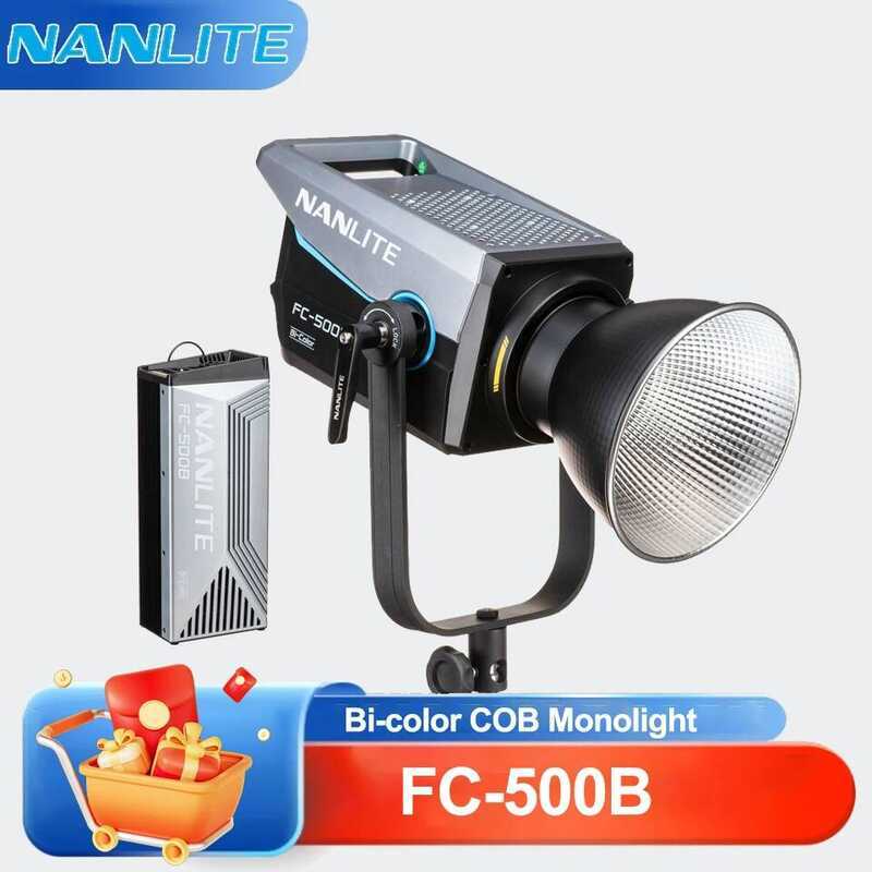 Nanlite FC500B Bi-Color LED Spotlight 2700-6500K CRI 96 TLCI 98 ในตัว 12 เอฟเฟกต์แสงพิเศษ ens Mount 