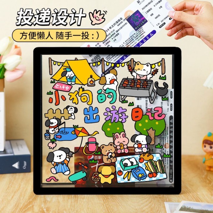 Ticket Stub Storage Photo Frame Concert Ticket Movie Ticket Collection Frame Travel Postcard Map Tic