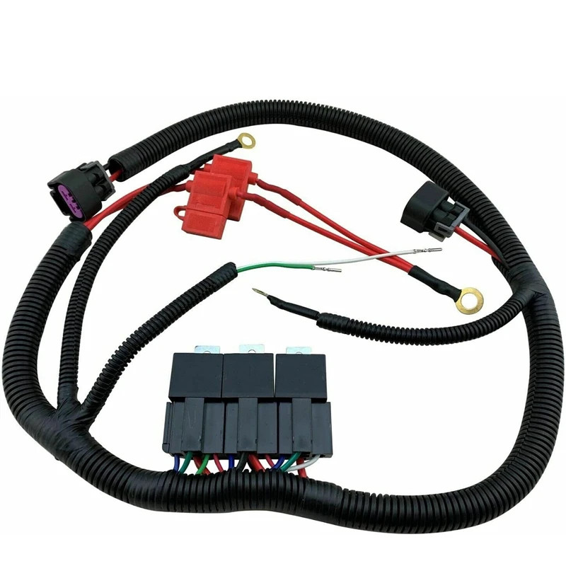 7L5533A226T Electric ECU Control Dual Fan Upgrade Wiring Harness For Chevrolet GMC Silverado Tahoe