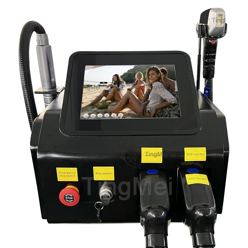 2 in 1 Permanent Hair Remo 755nm Honeycomb Optional 808nm lazerepilasyon Newest Picosecond Tattoo R