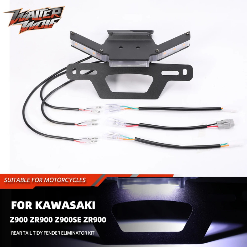 2024 Z900 Tail Tidy Fender Eliminator License Plate Bracket For KAWASAKI Z900 ZR900 Z900SE ZR900 Li