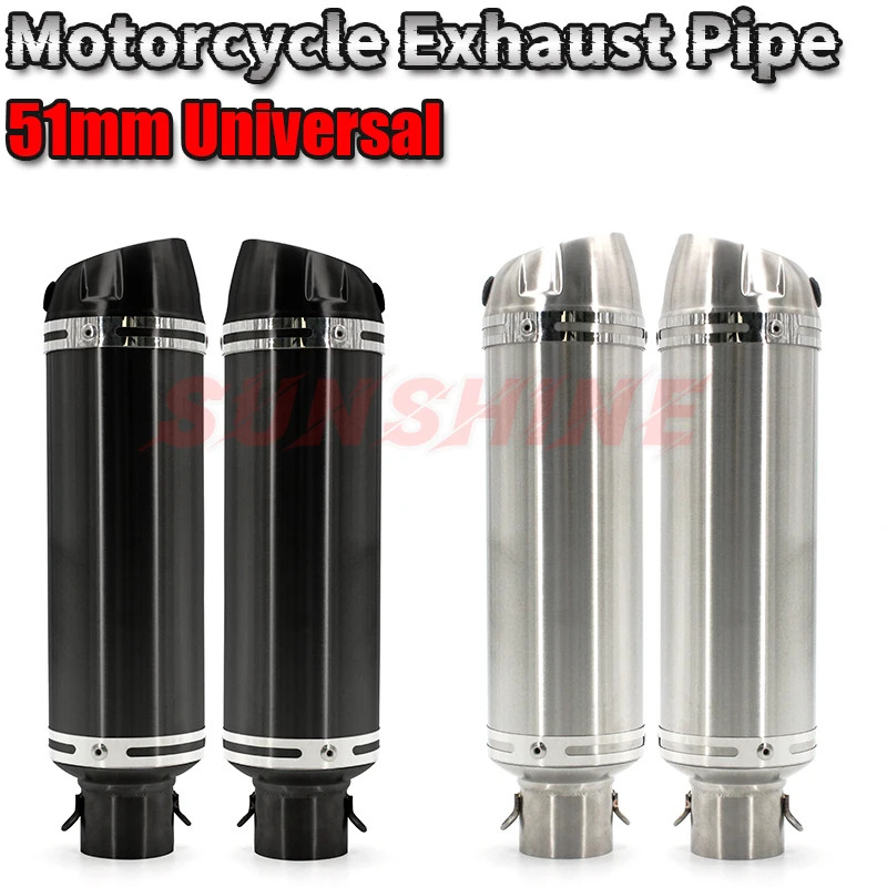 Escape Moto Universal Exhaust Motorcycle Muffler Modified Pitbike Motorcross Racing Pipe Left&Right