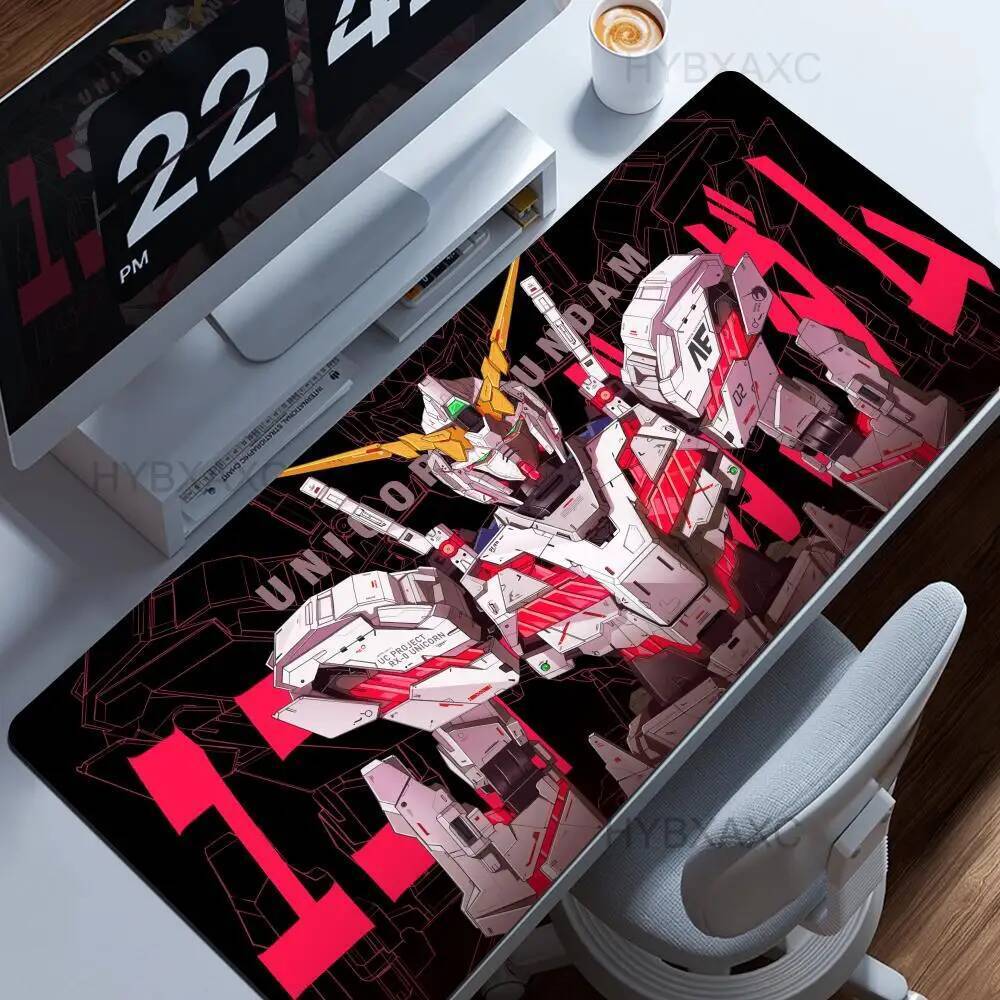 Mechanical Warrior Gundam Mousepad XXL Desktop Pad เกม Mousepad แผ่นรองเมาส์สําหรับเล่นเกมขนาดใหญ่ Deak Mat ของขวัญสําหรับชายสําหรับ oIverwatch