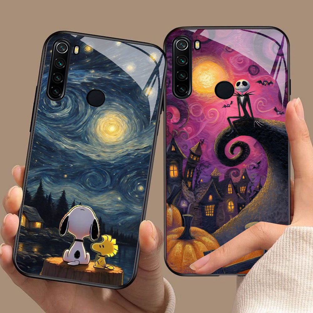 YS-98 Van Gogh HD Glass Casing สําหรับ Xiaomi Redmi 8 8A 9 Note 8 10 Pro Lite