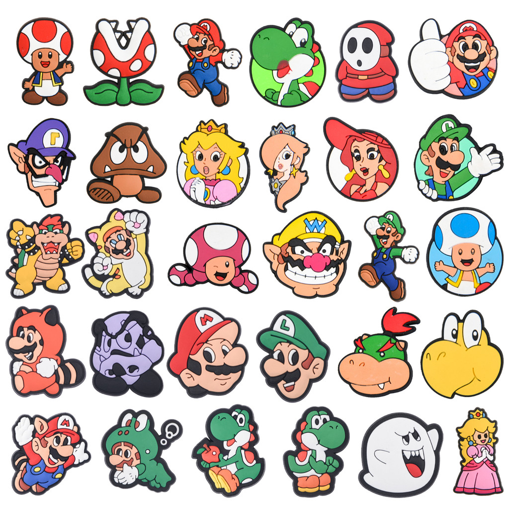 วัสดุ PVC สุดน่ารัก Super Mario Full Character Collection รองเท้า Huavario Cooper Nobio Venom เห็ดเก