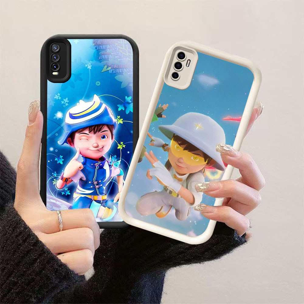 HK-10 Bobiboy ปลอกกันกระแทกสําหรับซิลิโคนสีดําและสีขาว VIVO iQOO Y20 Y20S S1 Y11S 13 10 Turbo NEO Y2