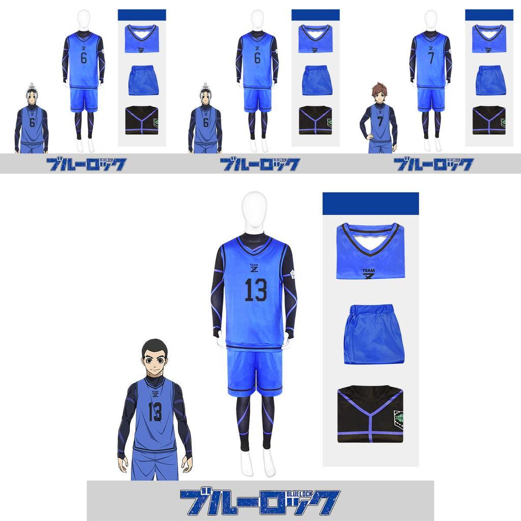 Anime Lock Blue คอสเพลย์ Isagi Yoichi Rensuke Set No1 Jersey