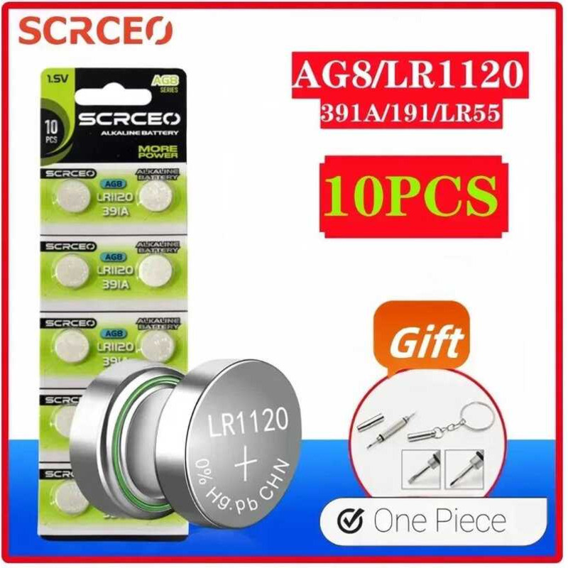 ชิ้น 2-10 แบตเตอรี่เซลล์ปุ่มอัลคาไลน์ AG8 คุณภาพสูง LR1120 LR57 SR1120SW G8 สำหรับนาฬิกา ของเล่น รีโ