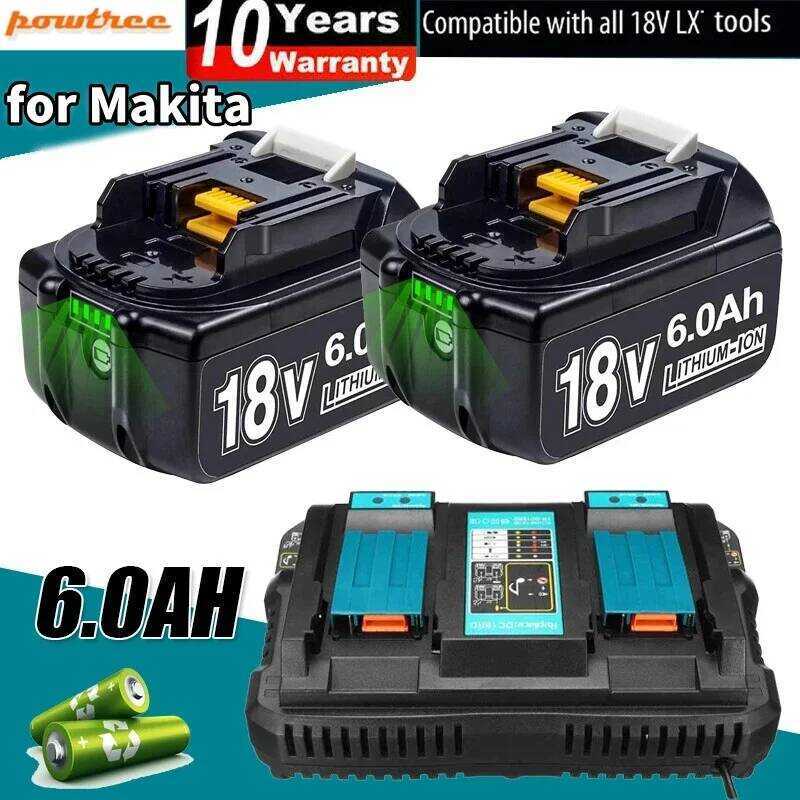 18V สำหรับแบตเตอรี่เครื่องมือไฟฟ้า 6.0Ah ชาร์จใหม่ได้ สำหรับ Makita BL1830 BL1830B BL1840 BL1840B BL