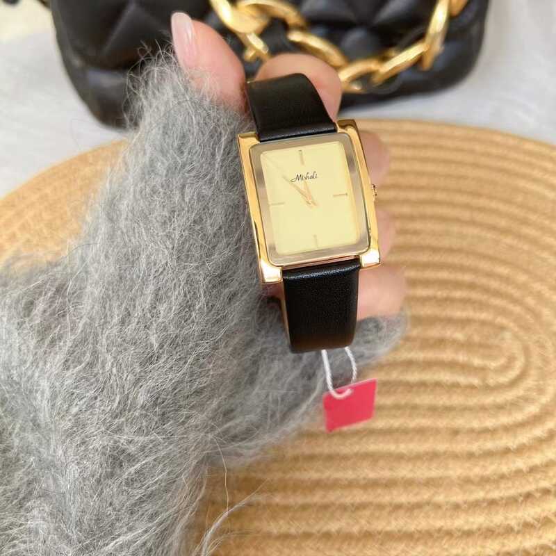 Mishali/Mishali Tik Tok ร้อนขายเงินสแควร์เข็มขัดนาฬิกาผู้หญิงนาฬิกาหญิง High-End นาฬิกาสุภาพสตรี