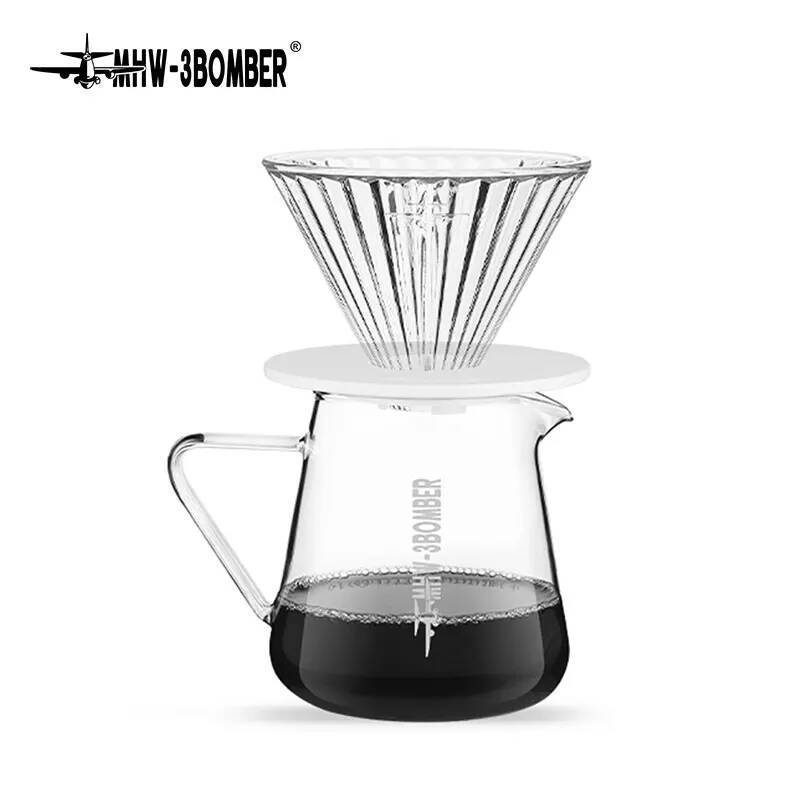 MHW-3BOMBER 500ml แก้วเทกาแฟ Server & Dripper ชุด Heatproof Borosilicate Brewer สําหรับมือกาแฟหยดครั