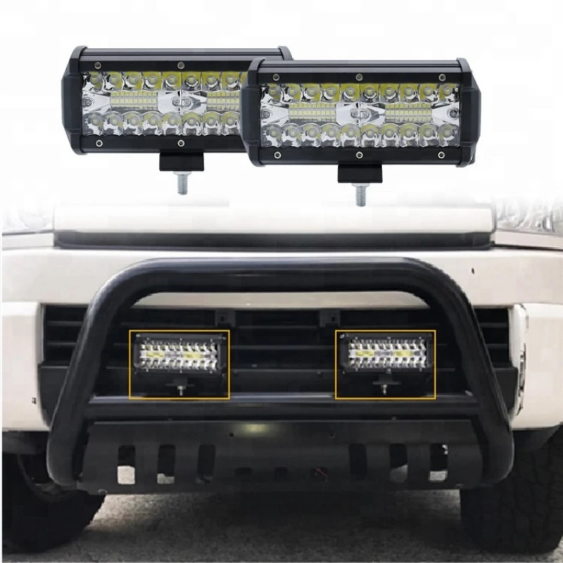 4 7 Inch Offroad white LED Bar 12V 24V Yellow LED Light Bar for Truck Boat 4x4 4wd Atv 3000K LED Wo