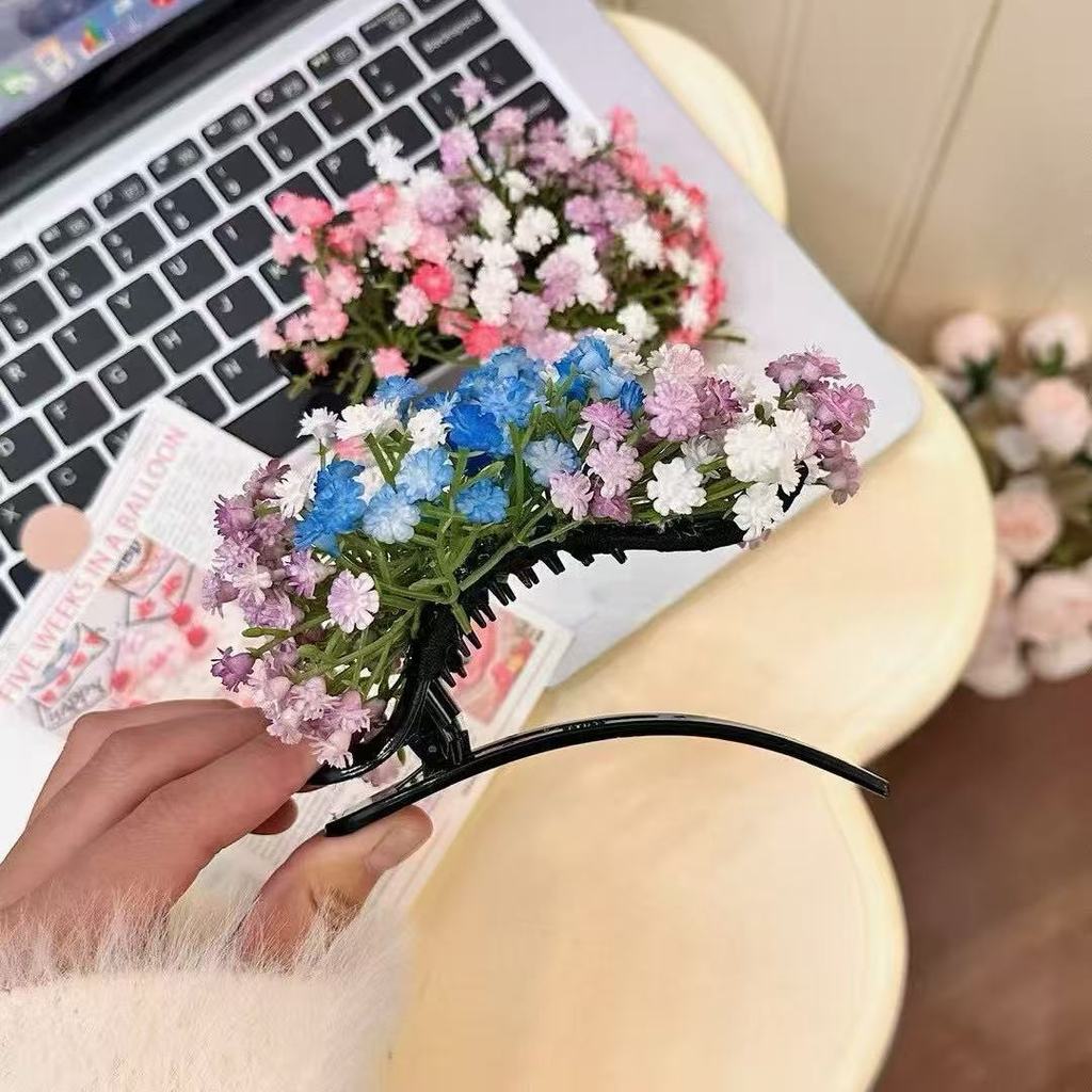 🔥จัดส่งรวดเร็ว🔥 เครื่องประดับผมหลากหลายแบบ รวมถึงผ้าโพกศีรษะลายดอกไม้และกิ๊บติดผม ออกแบบในสไตล์เจ้าหญิง - รูปที่ 6