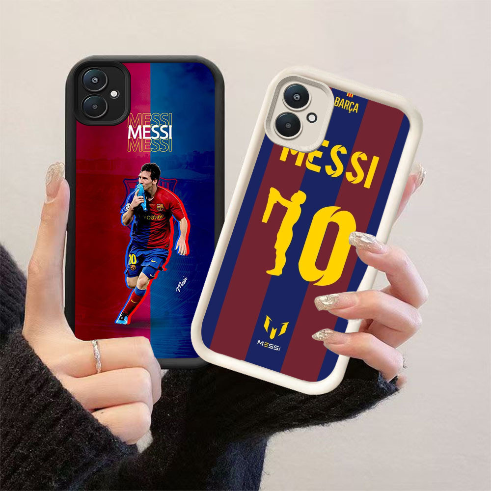 HK-37 Messi ใน La Liga ปลอกกันกระแทกสําหรับซิลิโคนสีดําและสีขาว Xiaomi Poco C65 13T 14T C71 14 Pro 5