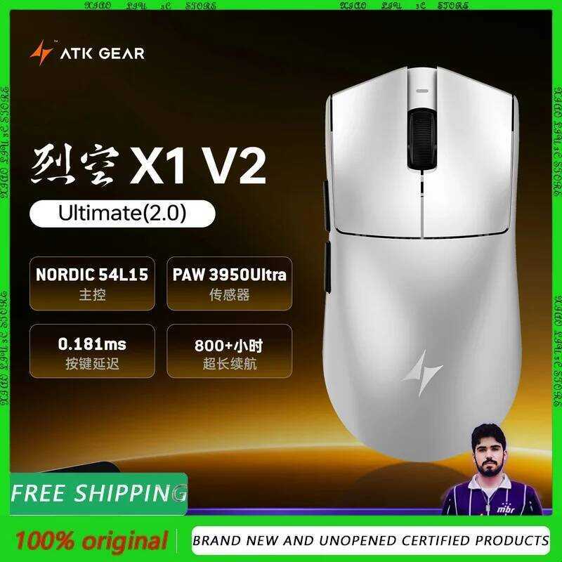 ATK คีย์บอร์ด X1 V2 ULTRA MAX/Ultimate/Extreme ไร้สาย 8K Paw3950 น้ำหนักเบาเป็นพิเศษ ออกแบบตามหลักสร