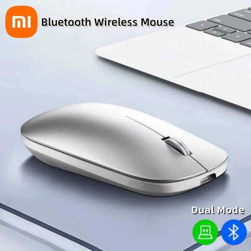 Xiaomi บลูทูธไร้สาย โหมดคู่ DPI ปรับได้ 2.4G Type-C ชาร์จใหม่ได้ เงียบ ตามหลักสรีรศาสตร์ Morandi พกพ