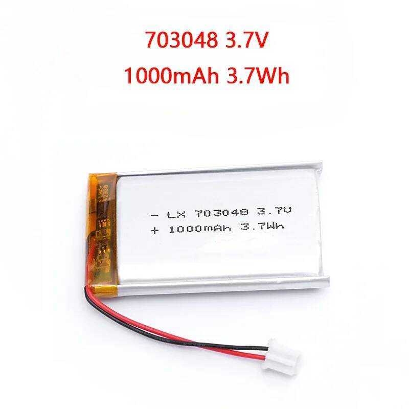 แบตเตอรี่ลิเธียมโพลิเมอร์ 703048 3.7V 1000mAh ชาร์จได้ สำหรับการศึกษาปฐมวัย เครื่องมือความงาม แบตเตอ