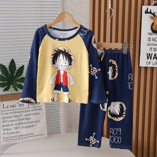 พร้อมส่ง เด็กชายและเด็กหญิงแขนยาวคอกลมเด็กโพลีเอสเตอร์เสื้อผ…