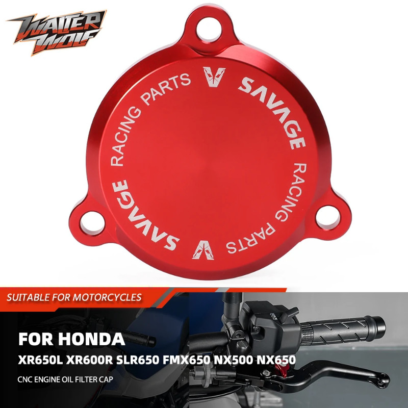 XR650L CNC Engine Oil Filter Cap For Honda XR600R XR 650L SLR650 FMX650 Funmoto 650 NX500 Dominator