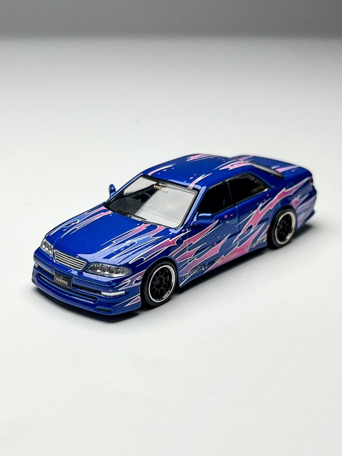 พร้อมส่ง Tarmac TW 1: 64 Toyota Mark II JZX100 VERTEX โมเดลรถอัลลอย