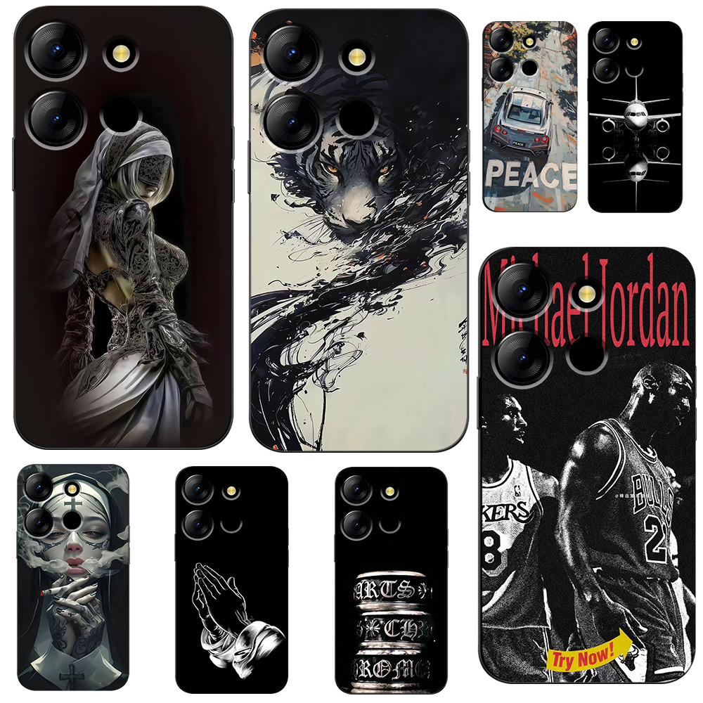 สําหรับ INFINIX NOTE 30 4G 5G PRO ซิลิคอนโทรศัพท์ฝาหลังสีดํา tpu กรณีกันกระแทกเคสโทรศัพท์ 10