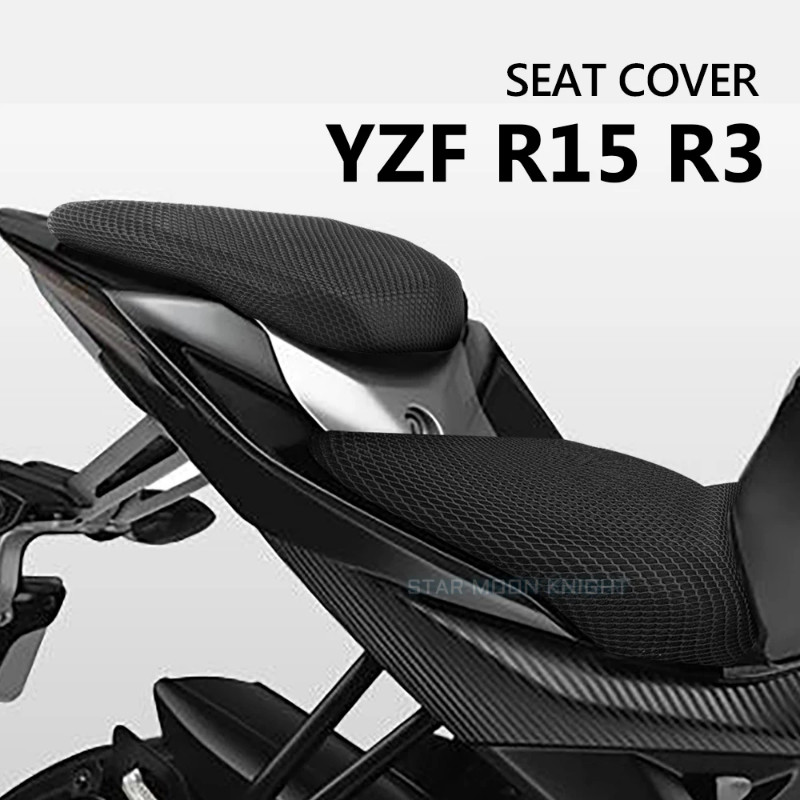 For Yamaha YZF-R15 YZF-R3 YZF R15 R3 R 15 3 Motorcycle Seat Cushion Cover Net 3D Mesh Protector Ins
