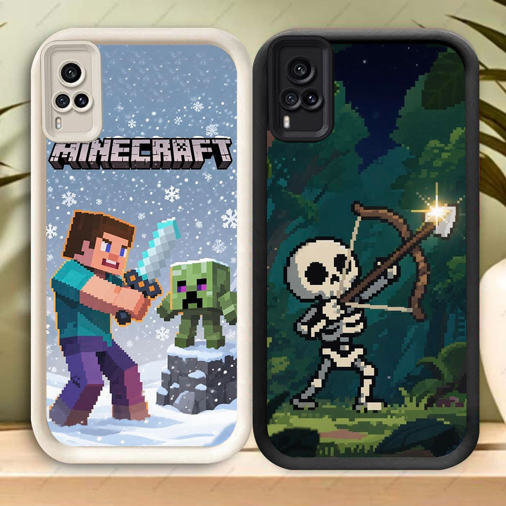 TS-76 Minecraft เคสกันกระแทกสําหรับ VIVO Y51 Y51A Y73 V21 Y53s V21E Y51S Y31 Y33