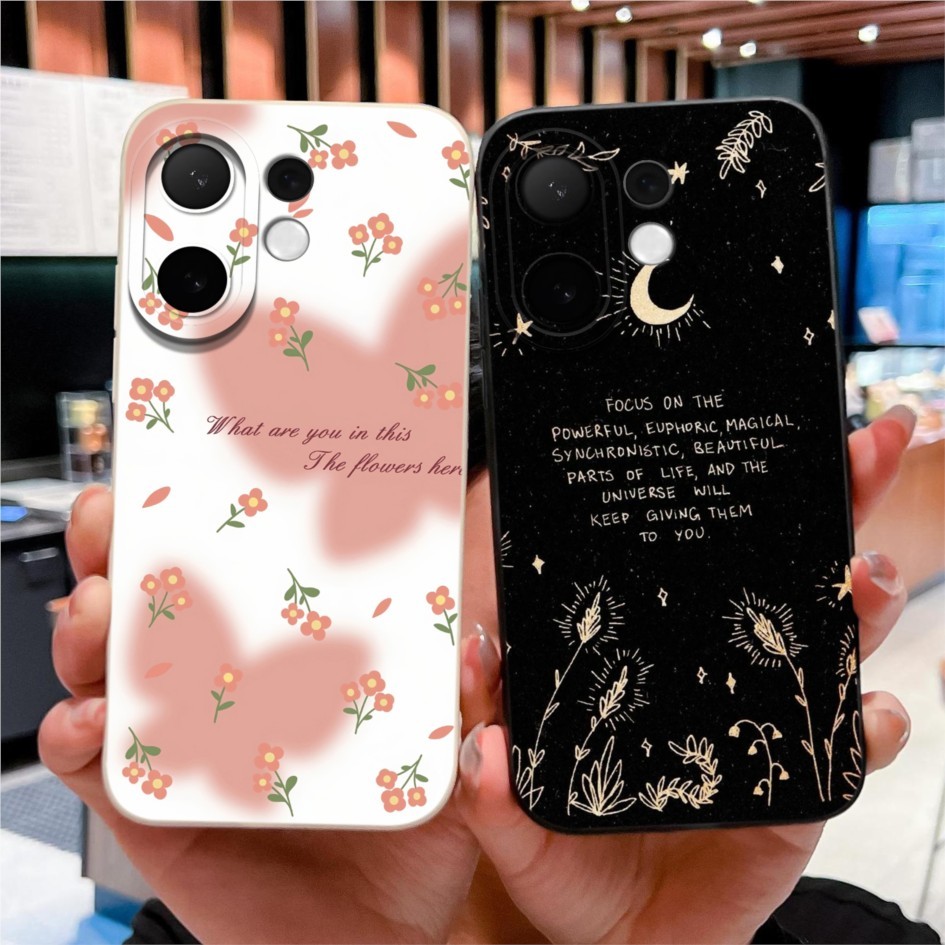 สําหรับ Vivo V60 V60 Lite V60E 5G ปลอกกันกระแทกแฟชั่นดอกไม้ซิลิโคนสําหรับ VivoV60 V60Lite Capa ฝาครอบ