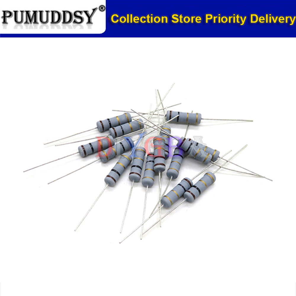 20PCS 2W Carbon Film Resistors 5% 1R-910R 10R 47R 100R 220R 1K 10K 4K7 100K 560K 1M 3M3 โอห์ม ibuw แ