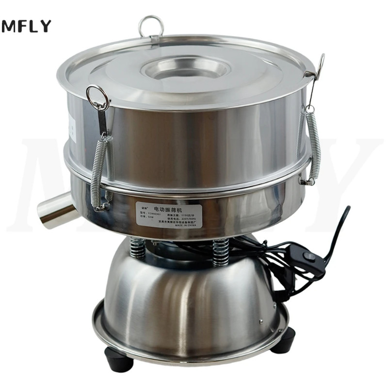 220V Electric Stainless Steel Screening Machine Powder Vibrating Sieving Machine Lab Sieve Shaker V