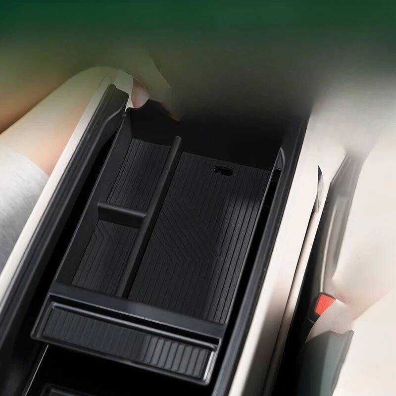 สําหรับ YU7 YU 7 2025 2026 Center Armrest กล่องเก็บ ABS คอนโซลถาดภายใน Ti อุปกรณ์เสริม