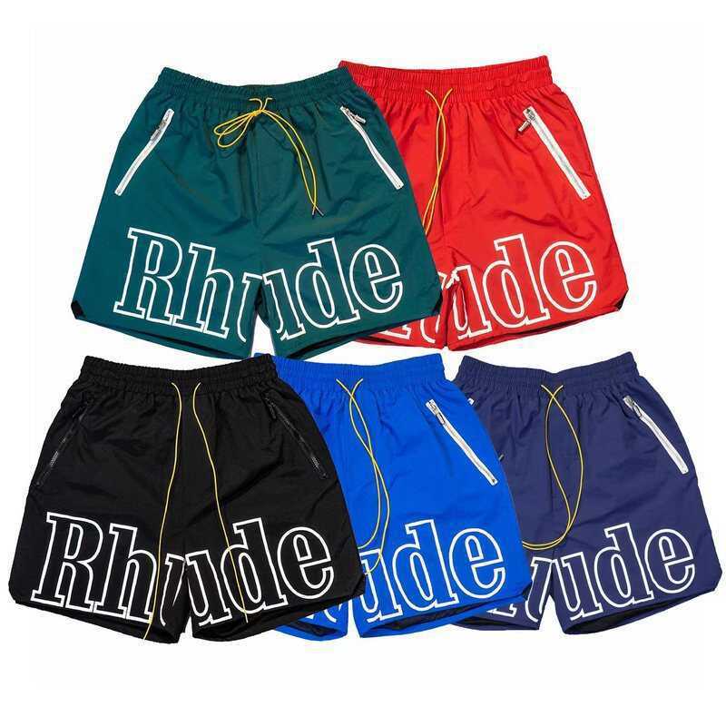 กางเกงขาสั้น RHUDE Letter 3M สะท้อนแสง สำหรับชายหาดและลำลอง ผู้ชายและผู้หญิง