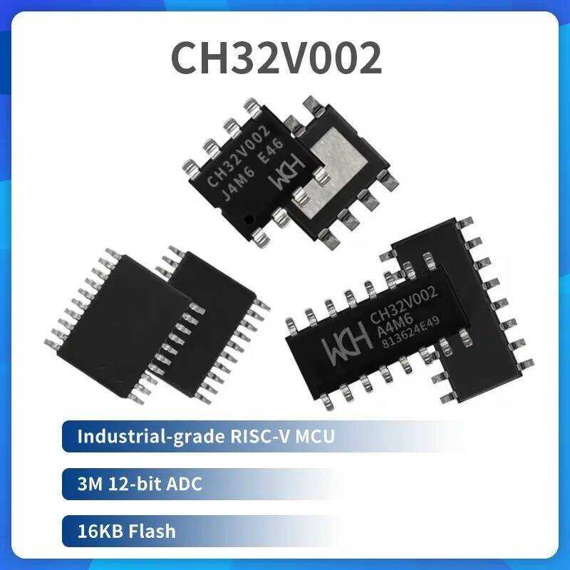 ชิ้น/ล็อต 10 CH32V002 32V002J4M6 CH32V002F4P6 MCU RISC-V ระดับอุตสาหกรรม 16K Flash
