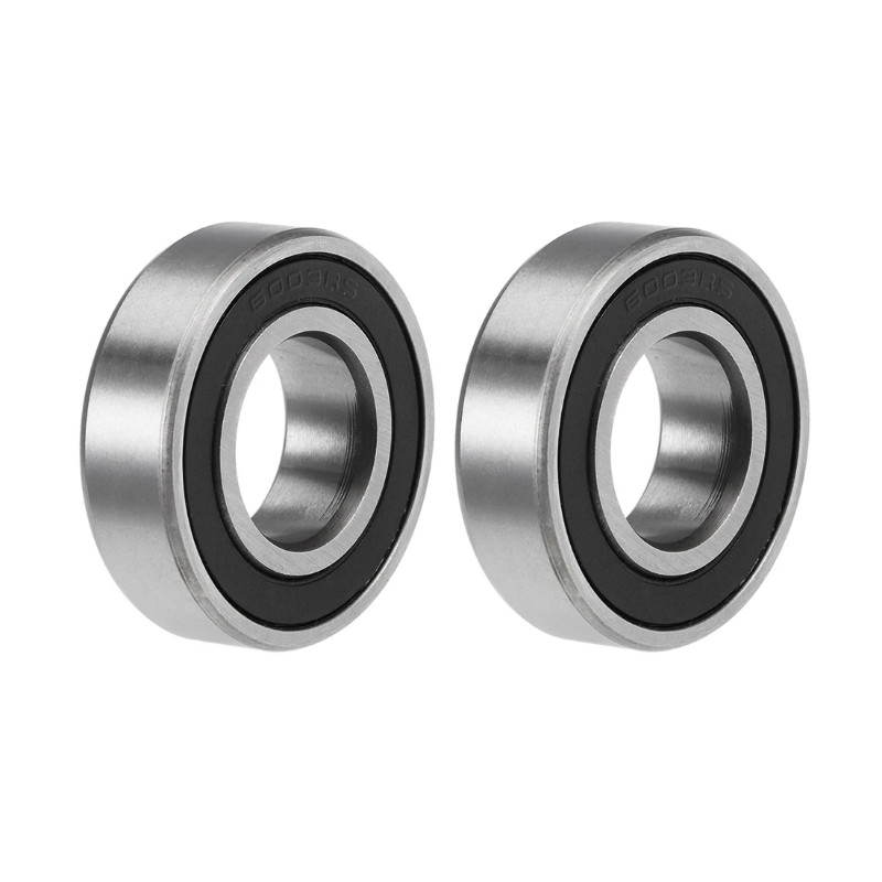 Motoforti 2pcs 6003-2RS Deep Groove Ball Bearings Z2 17x35x10mm Double Sealed Chrome Steel