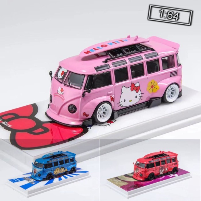 Out of Print Model FlameModel164 Alloy Model VW T1 Van Kombi Wide Body Modified BSC เหมาะสําหรับ Vol