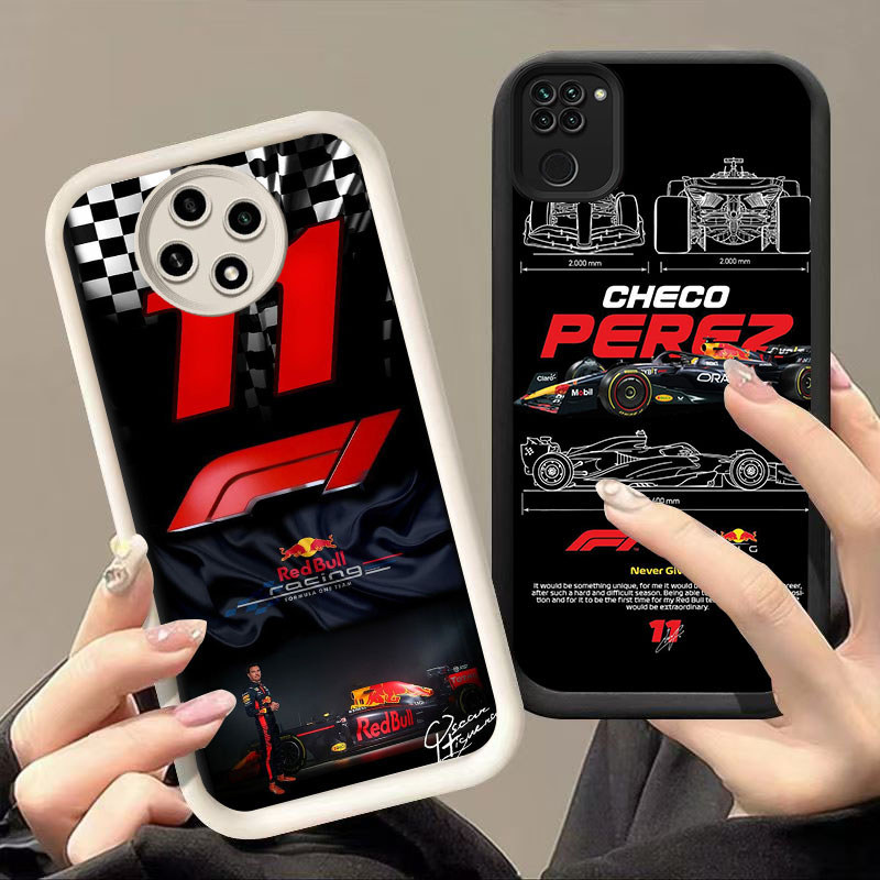 HK-25 Formula One racing ปลอกกันกระแทกสําหรับซิลิโคนสีดําและสีขาว Xiaomi Redmi Note Poco 8 9 9S M2 P