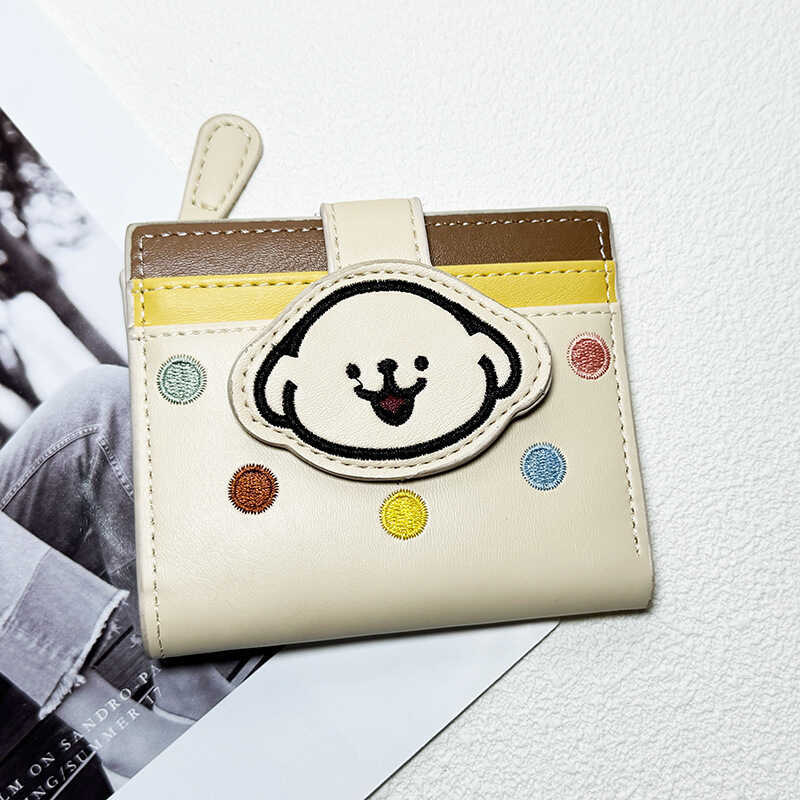 TOTO Line Puppy Cowhide Lady's Wallet with Multi-Card Slots & Coin Purse