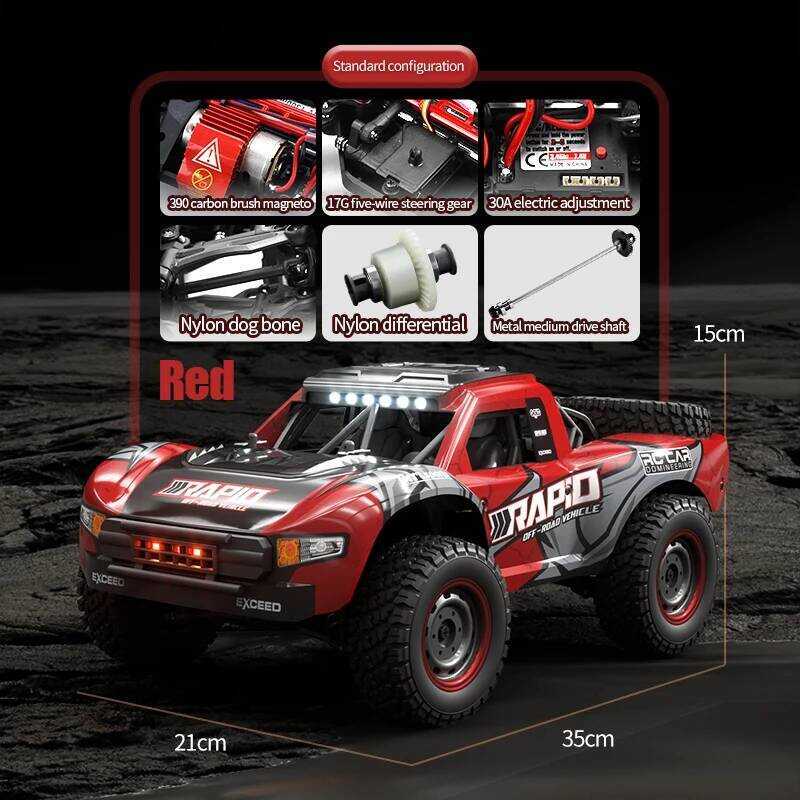 ▥ JHD สําหรับ JJRC Q130 Q130-C 70 กม./ชม.4Wd RC รถ Light Brushless มอเตอร์รีโมทคอนโทรลรถความเร็