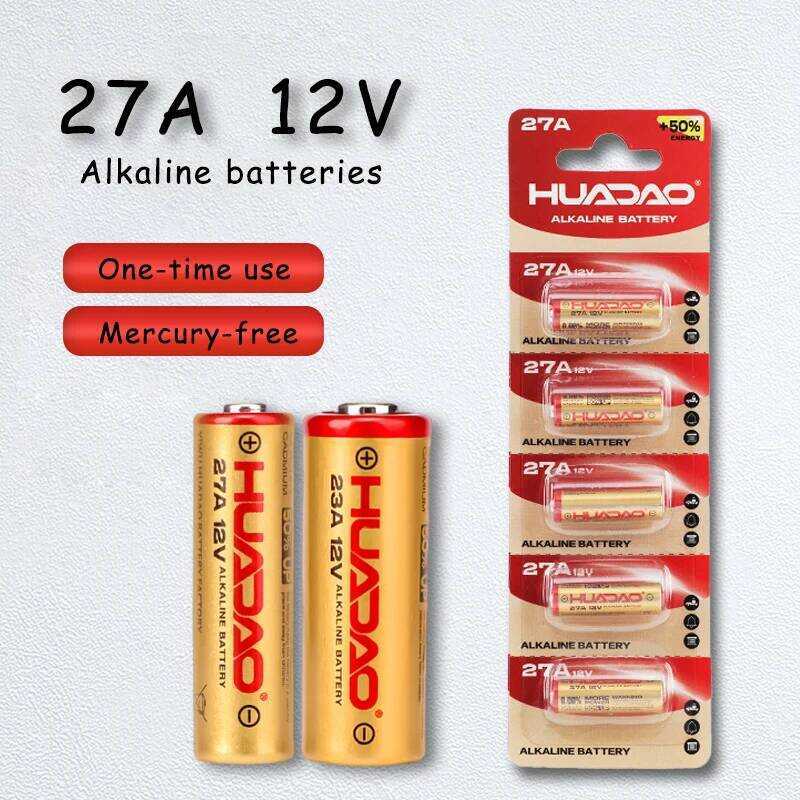 ชิ้น-100 5 ชิ้น แบตเตอรี่อัลคาไลน์ 12V A27 27A ใช้ครั้งเดียว GP27 V27GA ALK27A A27B สำหรับสัญญาณเตือ