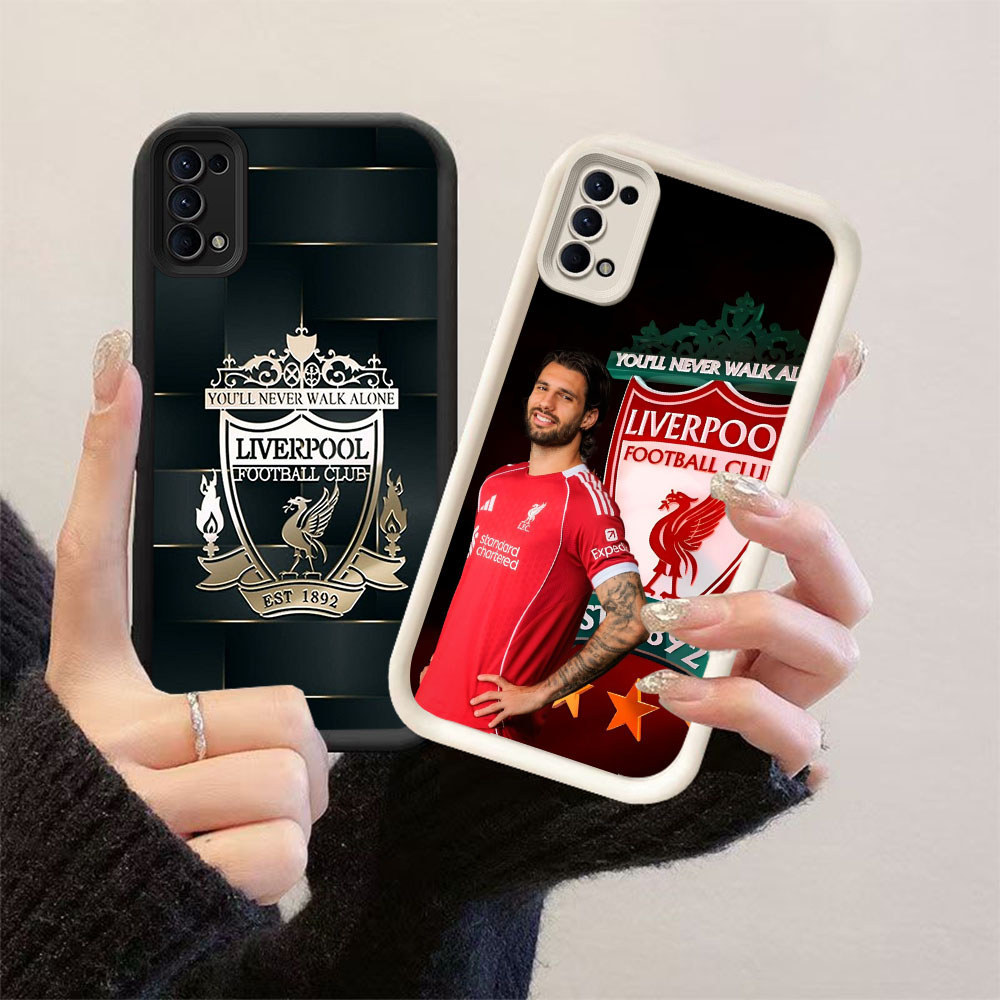 HK-33 Liverpool Football Club ปลอกกันกระแทกสําหรับซิลิโคนสีดําและสีขาว OPPO Realme Reno Find Narzo N