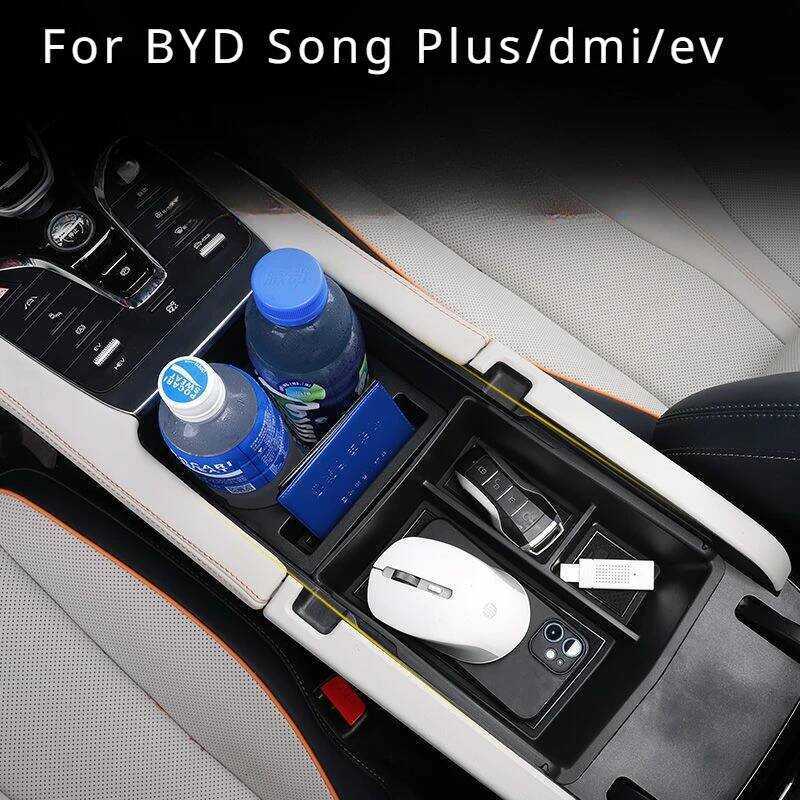 ที่เท้าแขนกล่องเก็บสําหรับ BYD Song Plus DMi EV 2024 2023 2022 ที่วางแก้วรถตกแต่งภายใน Ti อุปกรณ์เสร