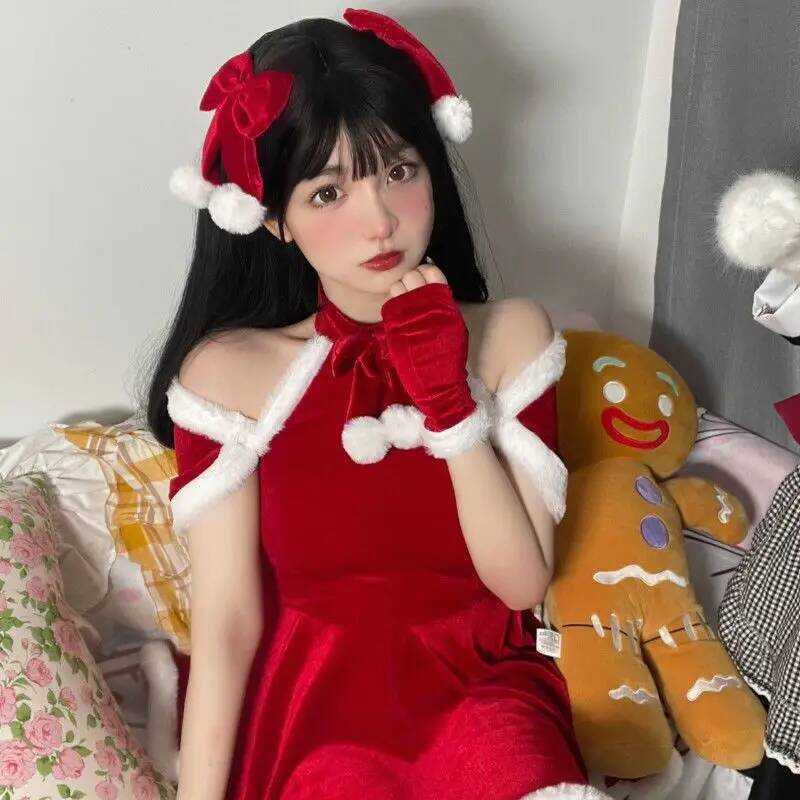 C Bow Fashion Tops New Red Sexy Christmas Party Dresses Lively Autumn Winter Pullovers Fashion Slim