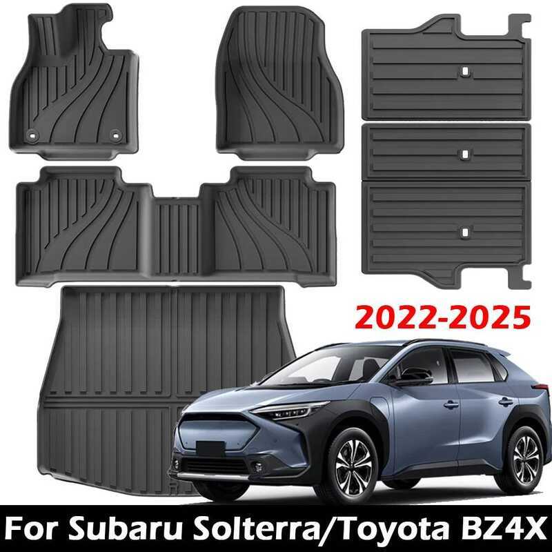 รถสําหรับ Subaru Solterra & Toyota BZ4X 2022-2025 TPE สภาพอากาศทั้งหมดกันน้ําชั้น Liners อุปกรณ์เสริ