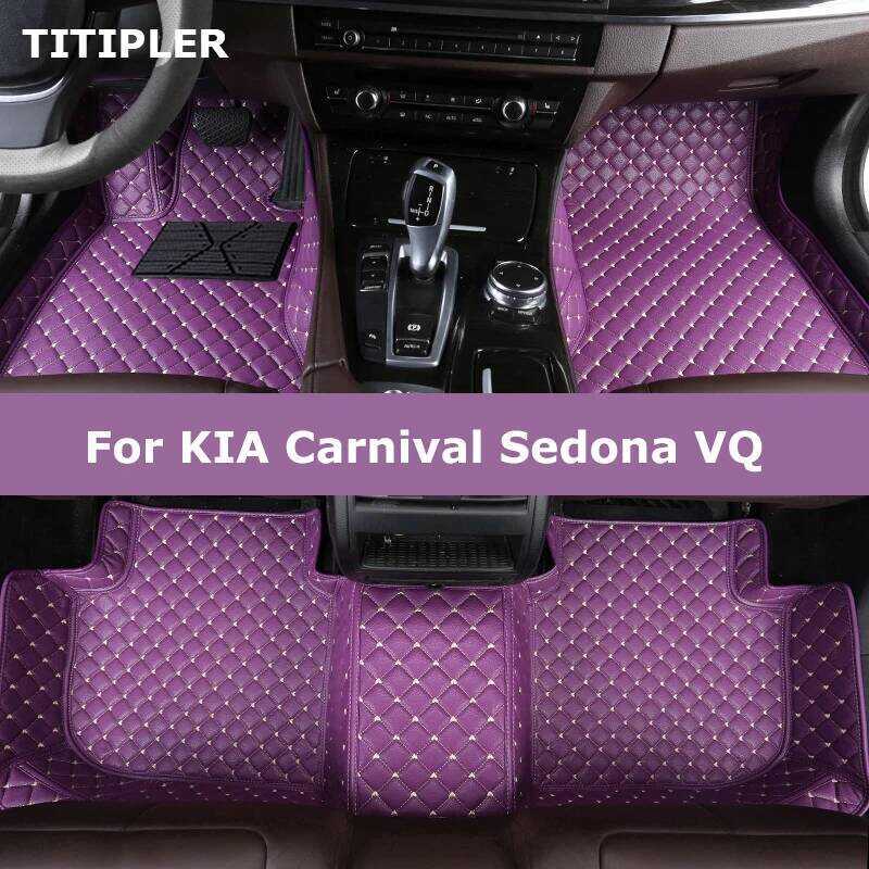 TITIPLER Custom รถสําหรับ KIA Carnival Sedona VQ Auto พรมเท้า Coche อุปกรณ์เสริม