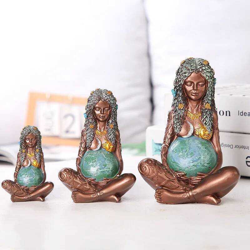 C Mother Earth Statue Resin Artifact Decoration Mother Earth Art Goddess Statue Decoration Desop Gi