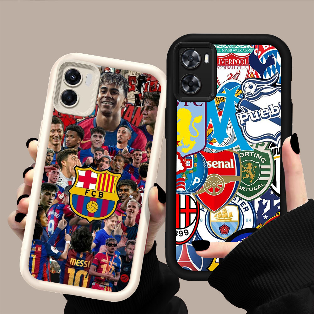 HK-19 FC ปลอกกันกระแทกสําหรับซิลิโคนสีดําและสีขาว OPPO Realme A76 A77s 9i C33 A96